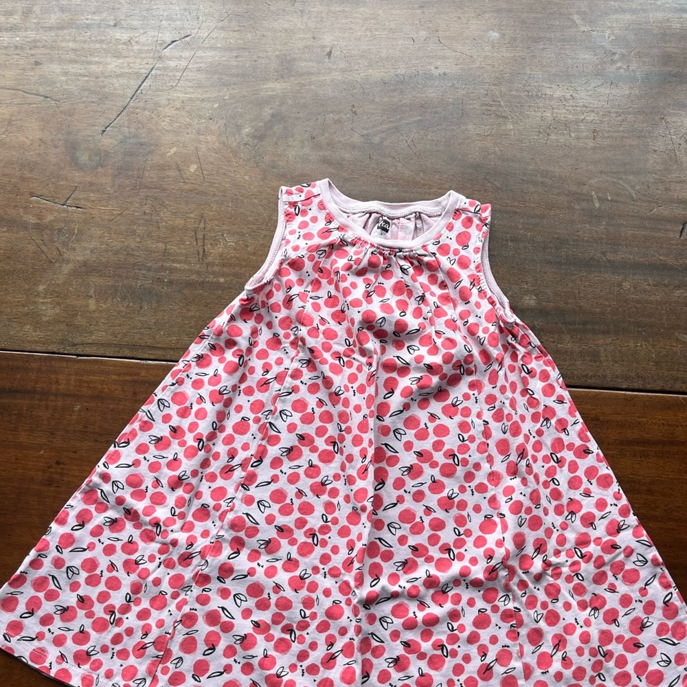 Tea Collection Pink Cherry Dot Sundress